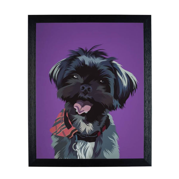 personalized dog fine art print on the wall